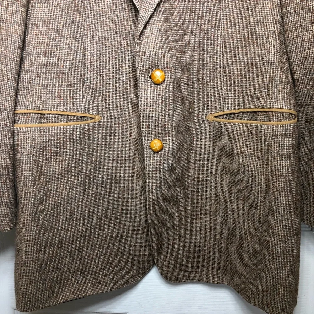 FIORAVANTI Design For Brookfield 90s Wool‎ Sports Coat Tweed Blazer Jacket 40R
